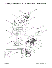Case, Gearing And Planetary Unit Parts parts for Whirlpool Mixer 5KSM192XDACU5 from AppliancePartsPros.com