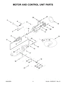 05 - Motor And Control Unit Parts parts for Whirlpool Mixer 5KSM193ADBBK0 from AppliancePartsPros.com