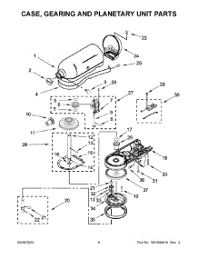 04 - Case, Gearing And Planetary Unit Parts parts for Whirlpool Mixer 5KSM195PSAHI5 from AppliancePartsPros.com