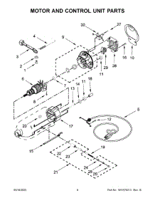 05 - Motor And Control Unit Parts parts for Whirlpool Mixer 5KSM195PSBBE0 from AppliancePartsPros.com