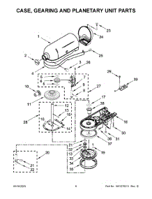 04 - Case, Gearing And Planetary Unit Parts parts for Whirlpool Mixer 5KSM195PSBBE0 from AppliancePartsPros.com