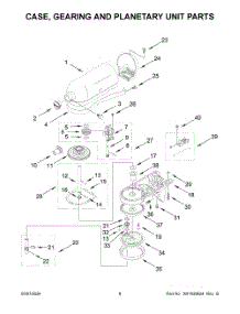 04 - Case, Gearing And Planetary Unit Parts parts for Whirlpool Mixer 5KSM195PSRHI0 from AppliancePartsPros.com