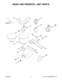 03 - Base And Pedestal Unit Parts parts for Whirlpool Mixer 5KSM195PSRHI0 from AppliancePartsPros.com