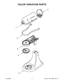 Color Variation Parts parts for Whirlpool Mixer 5KSM95PSBBS5 from AppliancePartsPros.com