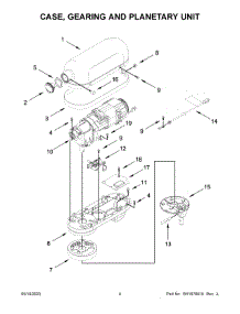 03 - Case, Gearing And Planetary Unit parts for Whirlpool Mixer 7KSM70SKXZER0 from AppliancePartsPros.com