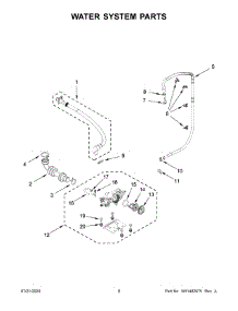05 - Water System Parts parts for Whirlpool Washer 7MMHW6621HC1 from AppliancePartsPros.com