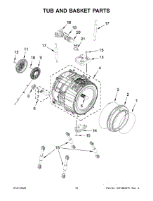 03 - Door Parts parts for Whirlpool Washer 7MMHW6621HC1 from AppliancePartsPros.com
