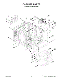 03 - Cabinet Parts parts for Whirlpool Dryer 7MWED1730JQ0 from AppliancePartsPros.com