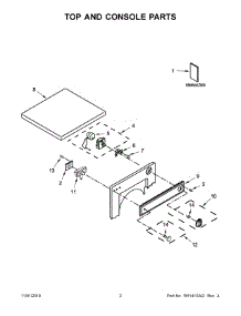 03 - Cabinet Parts parts for Whirlpool Dryer 8TLDR3822HQ0 from AppliancePartsPros.com