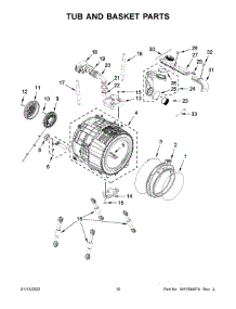 06 - Tub And Basket Parts parts for Whirlpool Washer 8TWFC6820LC0 from AppliancePartsPros.com