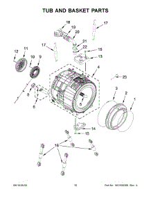 03 - Door Parts parts for Whirlpool Washer 8TWFW6620HW2 from AppliancePartsPros.com