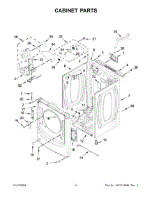 Cabinet Parts parts for Whirlpool Range 8TWGD6622HW2 from AppliancePartsPros.com