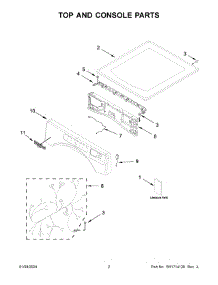 Top And Console Parts parts for Whirlpool Range 8TWGD8620HW2 from AppliancePartsPros.com