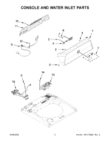 Console And Water Inlet Parts parts for Whirlpool Washer 8TWTW5010PW0 from AppliancePartsPros.com