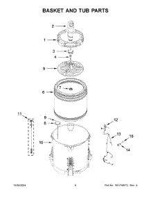 04 - Basket And Tub Parts parts for Whirlpool Washer 8TWTW5057PW1 from AppliancePartsPros.com