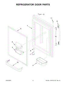 06 - Freezer Door Parts parts for Whirlpool Refrigerator ABB1921BRB02 from AppliancePartsPros.com