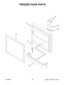 05 - Refrigerator Door Parts parts for Whirlpool Refrigerator ABB1921BRM02 from AppliancePartsPros.com