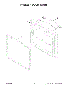 04 - Freezer Liner Parts parts for Whirlpool Refrigerator ABB1924BRB05 from AppliancePartsPros.com