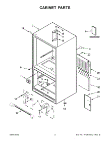 05 - Refrigerator Door Parts parts for Whirlpool Refrigerator ABB1924BRM00 from AppliancePartsPros.com