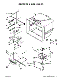 04 - Freezer Liner Parts parts for Whirlpool Refrigerator ABB1924BRM00 from AppliancePartsPros.com