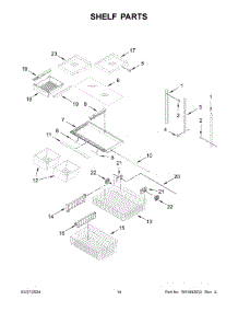 08 - Shelf Parts parts for Whirlpool Refrigerator ABB1924BRM05 from AppliancePartsPros.com