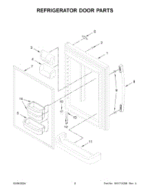 Refrigerator Door Parts parts for Whirlpool Refrigerator ABB1924BRW05 from AppliancePartsPros.com