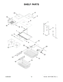 Shelf Parts parts for Whirlpool Refrigerator ABB1924BRW05 from AppliancePartsPros.com