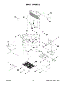 Unit Parts parts for Whirlpool Refrigerator ABB2224BRB05 from AppliancePartsPros.com