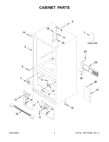 05 - Refrigerator Door Parts parts for Whirlpool Refrigerator ABB2224BRM05 from AppliancePartsPros.com