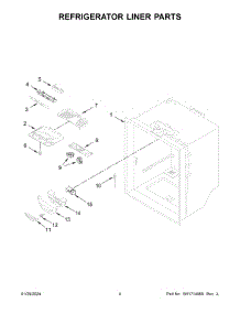 03 - Refrigerator Liner Parts parts for Whirlpool Refrigerator ABB2224BRW05 from AppliancePartsPros.com