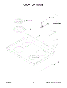 Cooktop Parts parts for Whirlpool Range ACR4203MNS1 from AppliancePartsPros.com