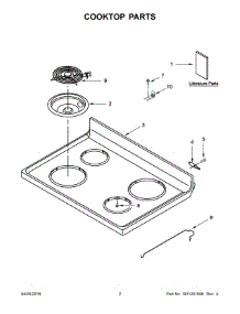 02 - Cooktop Parts parts for Whirlpool Range ACR4303MFW2 from AppliancePartsPros.com