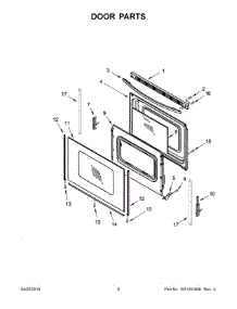 05 - Door Parts parts for Whirlpool Range ACR4303MFW2 from AppliancePartsPros.com