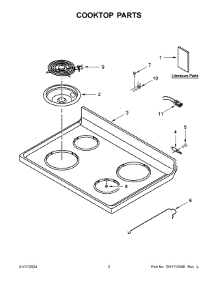 Cooktop Parts parts for Whirlpool Range ACR4303MMS2 from AppliancePartsPros.com