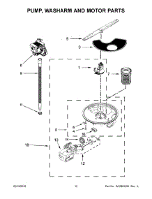 07 - Pump, Washarm And Motor Parts parts for Whirlpool Dishwasher ADB1300AFB0 from AppliancePartsPros.com