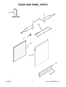 04 - Inner Door Parts parts for Whirlpool Dishwasher ADB1300AFB0 from AppliancePartsPros.com