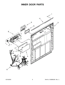 10 - Upper Rack And Track Parts parts for Whirlpool Dishwasher ADB1300AFB0 from AppliancePartsPros.com
