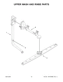 08 - Upper Wash And Rinse Parts parts for Whirlpool Dishwasher ADB1400AMB1 from AppliancePartsPros.com