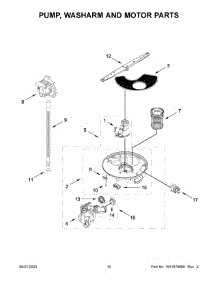 07 - Pump, Washarm And Motor Parts parts for Whirlpool Dishwasher ADB1400AMS1 from AppliancePartsPros.com