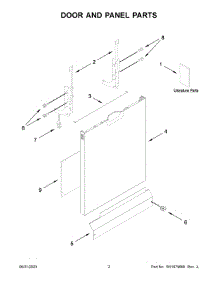 08 - Upper Wash And Rinse Parts parts for Whirlpool Dishwasher ADB1400AMW1 from AppliancePartsPros.com