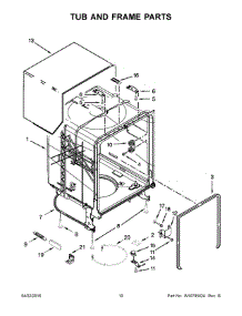 06 - Tub And Frame Parts parts for Whirlpool Dishwasher ADB1500ADS2 from AppliancePartsPros.com