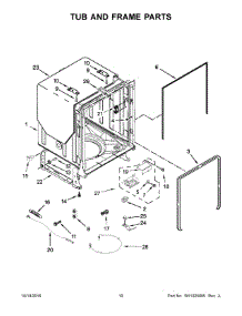 02 - Door And Panel Parts parts for Whirlpool Dishwasher ADB1700ADB3 from AppliancePartsPros.com