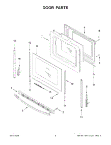 05 - Door Parts parts for Whirlpool Range AER6303MFB6 from AppliancePartsPros.com