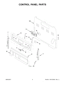 03 - Control Panel Parts parts for Whirlpool Range AER6303MFW1 from AppliancePartsPros.com
