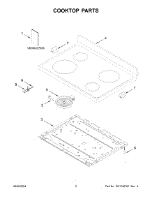 Cooktop Parts parts for Whirlpool Range AER6603SFB6 from AppliancePartsPros.com