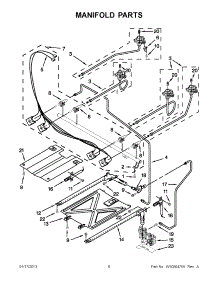 03 - Manifold Parts parts for Whirlpool Range AGR5844VDS5 from AppliancePartsPros.com