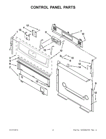 02 - Control Panel Parts parts for Whirlpool Range AGR5844VDW5 from AppliancePartsPros.com