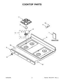 03 - Control Panel Parts parts for Whirlpool Range AGR6603SFS2 from AppliancePartsPros.com