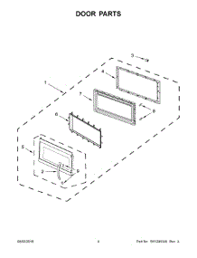03 - Door Parts parts for Whirlpool Microwave AMV6502RES5 from AppliancePartsPros.com