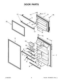 06 - Unit Parts parts for Whirlpool Refrigerator ART308FFDB11 from AppliancePartsPros.com